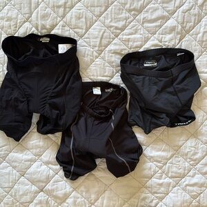 3 pairs of bicycle shorts size S